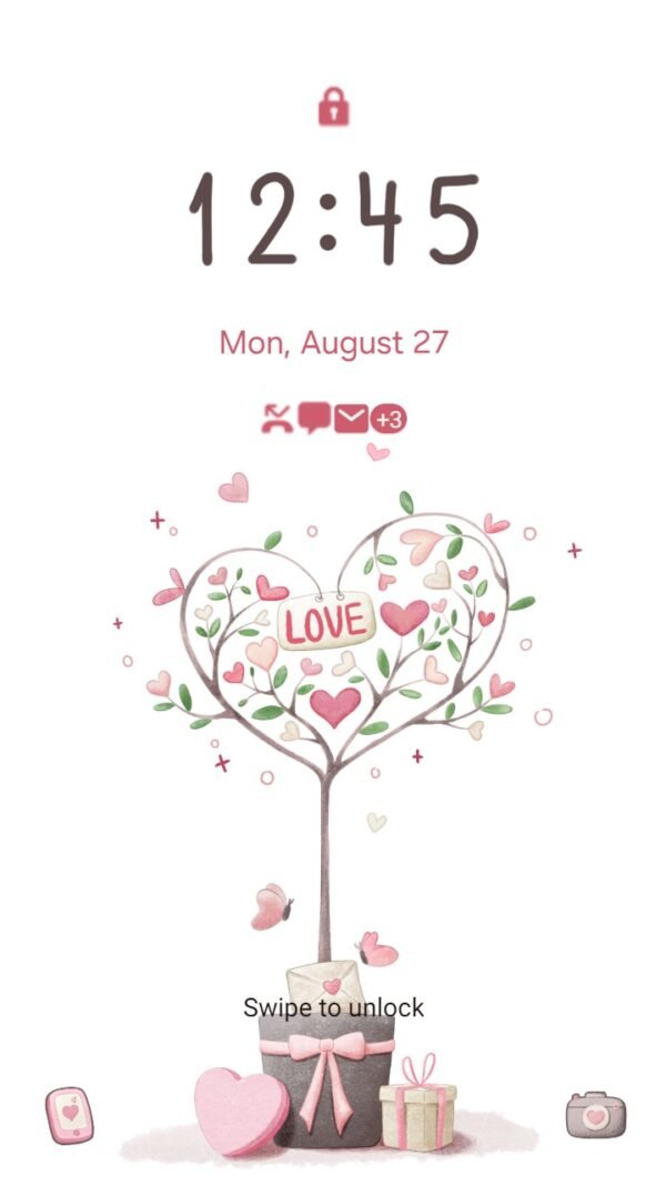 Samsung Themes: ❤️Mun❤️ Love Tree ~❤️ Premium Theme heart shaped tree - Image 2