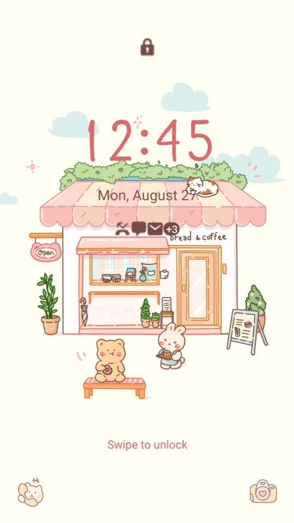 Samsung Themes: ❤️Mun❤️ Cute coffee corner ~❤️ Premium Theme cute little coffee shop in pastel colors - Image 2