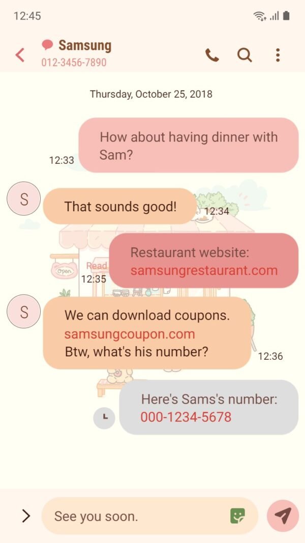 Samsung Themes: ❤️Mun❤️ Cute coffee corner ~❤️ Premium Theme cute little coffee shop in pastel colors - Image 4