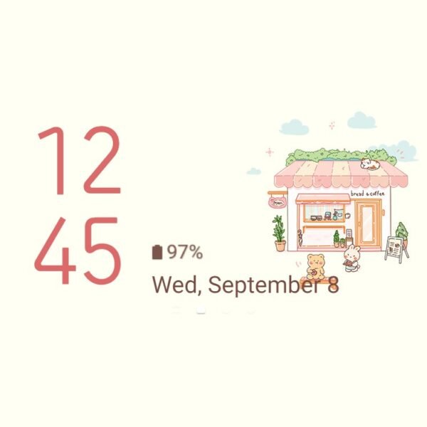 Samsung Themes: ❤️Mun❤️ Cute coffee corner ~❤️ Premium Theme cute little coffee shop in pastel colors - Image 8
