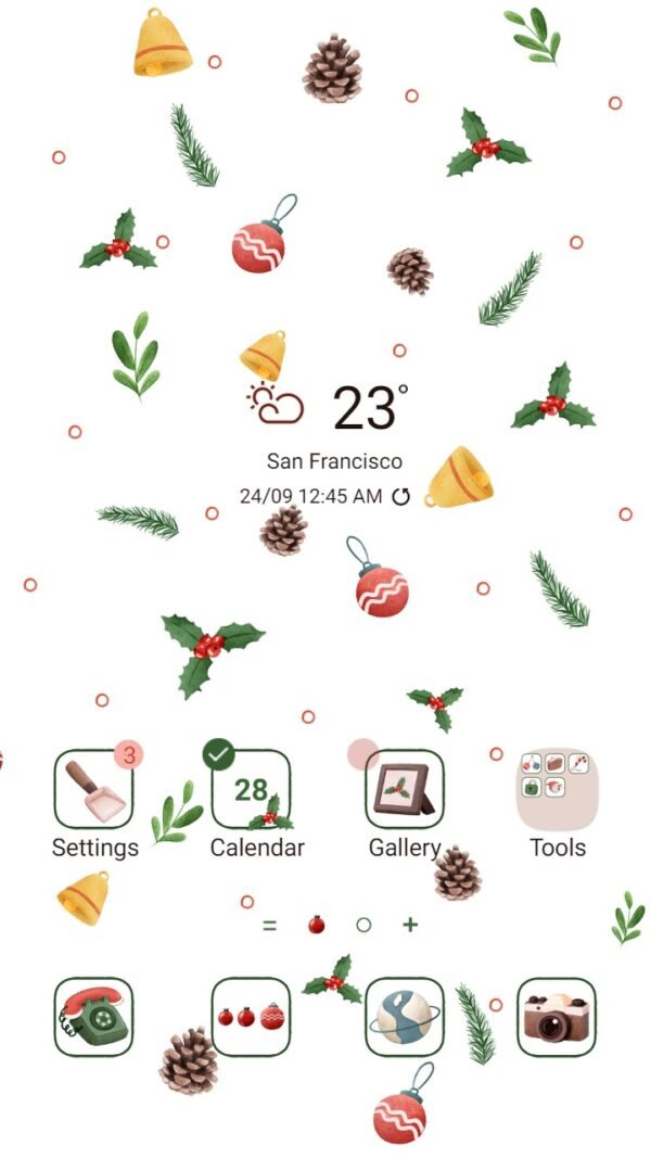 Samsung Themes: ❤️Mun❤️ Christmas material ~❤️ Premium Theme beautiful symbols of Christmas