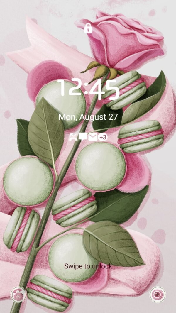 Samsung Themes: ❤️Mun❤️ Macarons and Roses ~❤️ Premium Theme the beauty of roses meets the delectable of macarons - Image 2