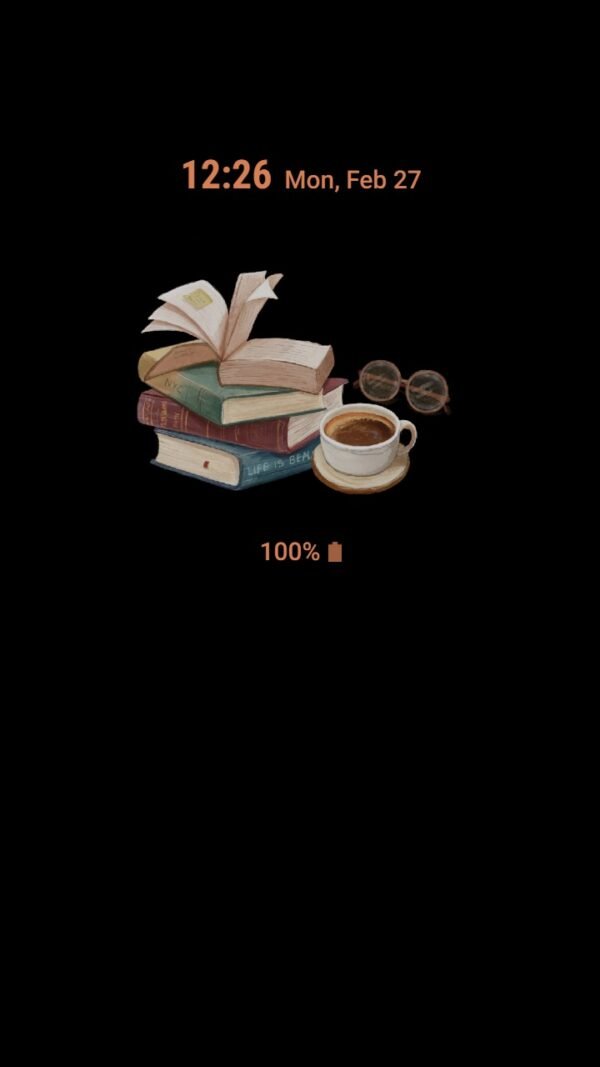 Samsung Themes: ❤️Mun❤️ Coffee classics and Literary charm ~❤️ Premium Theme read books and drink coffee to relax - Image 7