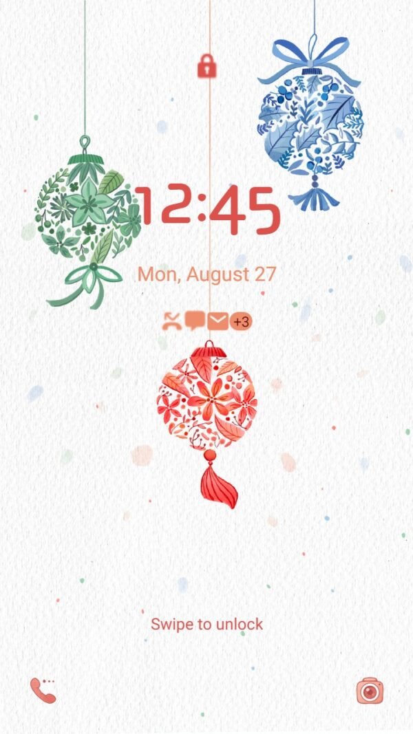 Samsung Themes: ❤️Mun❤️ Christmas ball ornament ~❤️ Premium Theme gentle motifs on Christmas ball - Image 2