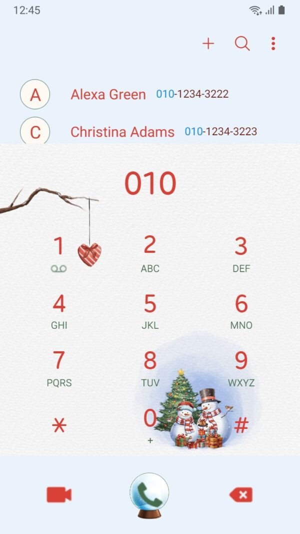Samsung Themes: ❤️Mun❤️ Snowman couple ~❤️ Premium Theme about a snowman couple celebrating Christmas together - Image 3