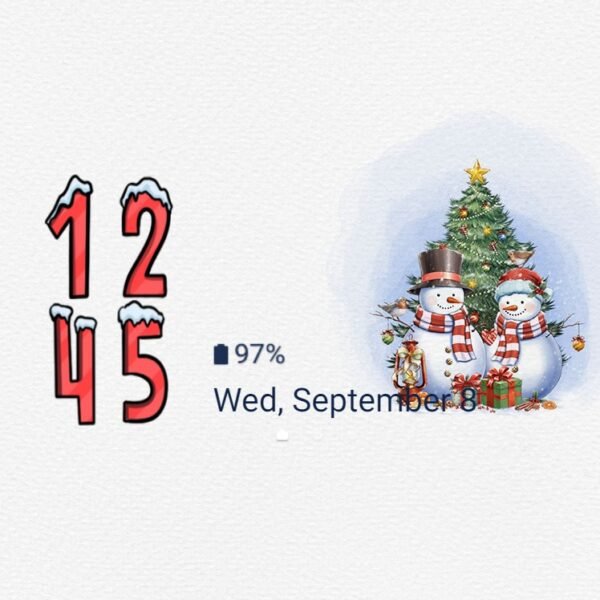 Samsung Themes: ❤️Mun❤️ Snowman couple ~❤️ Premium Theme about a snowman couple celebrating Christmas together - Image 8