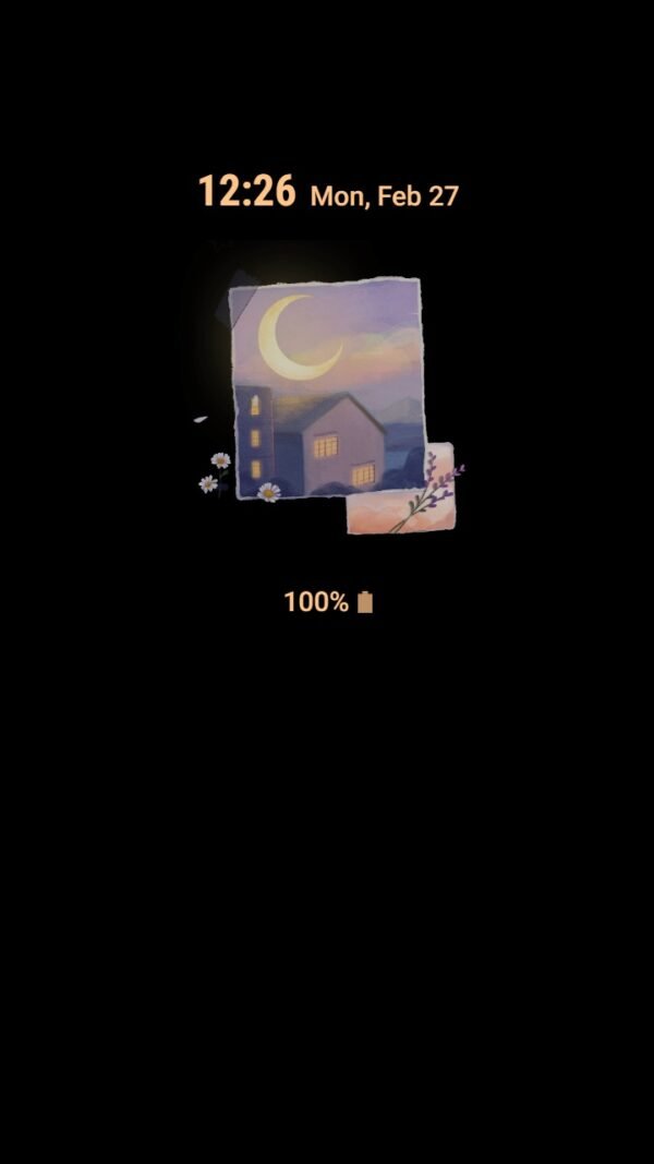 Samsung Themes: ❤️Mun❤️ Dreamy Purple Moonlight ~❤️ Premium Theme the night sky takes on a captivating shade of purple - Image 7