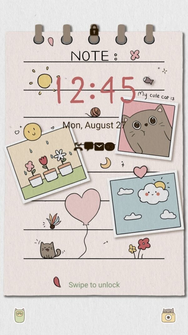Samsung Themes: ❤️Mun❤️ Cute Sticky Notes ~❤️ Premium Theme make notes and reminders a little more delightful - Image 2