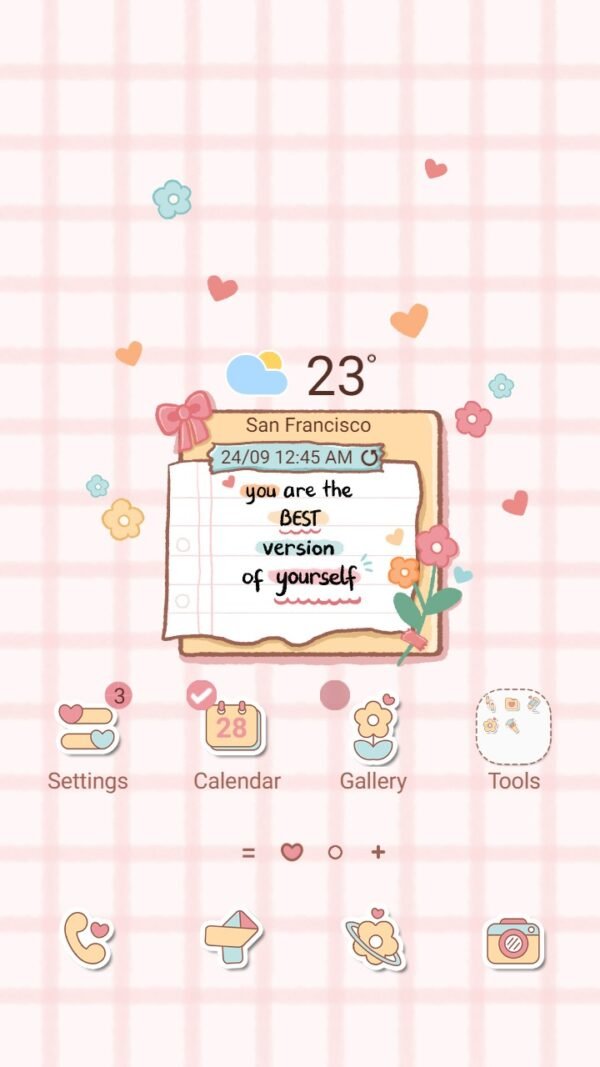 Samsung Themes: ❤️Mun❤️ Self Note ~❤️ Premium Theme with the most important note to your self