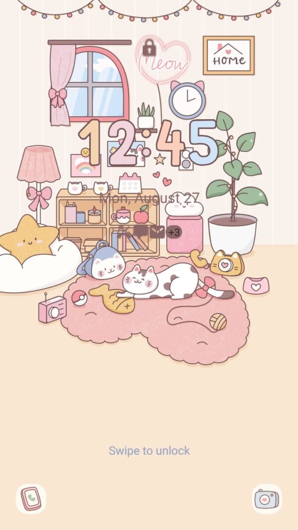 Samsung Themes: ❤️Mun❤️ Corner of Kitty ~❤️ Premium Theme a place for kitty to relax and play - Image 2