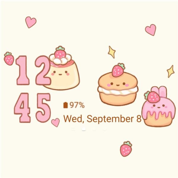 Samsung Themes: ❤️Mun❤️ Emoji Strawberry Cakes ~❤️ Premium Theme the lovely sweetness of the cakes - Image 8