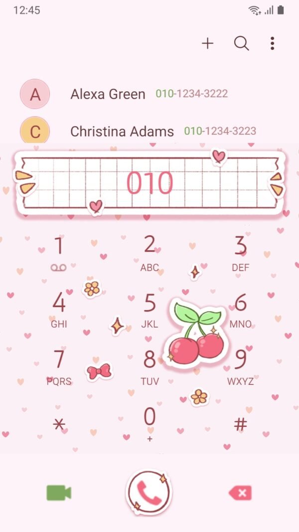 Samsung Themes: ❤️Mun❤️ Cherry Sticker ~❤️ Premium Theme the sweetness of cherries - Image 3