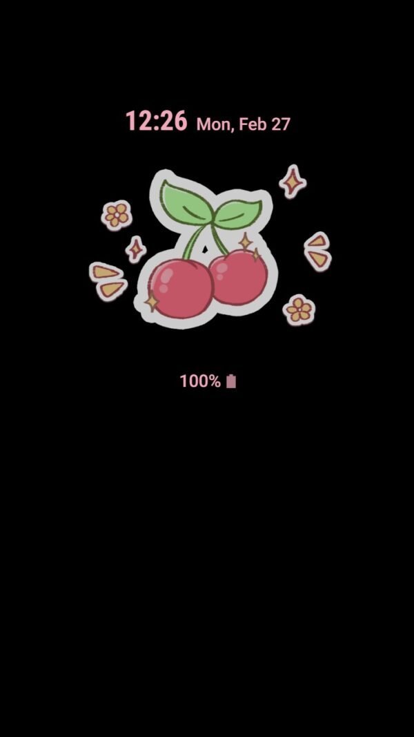 Samsung Themes: ❤️Mun❤️ Cherry Sticker ~❤️ Premium Theme the sweetness of cherries - Image 7