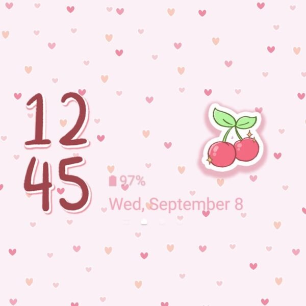 Samsung Themes: ❤️Mun❤️ Cherry Sticker ~❤️ Premium Theme the sweetness of cherries - Image 8
