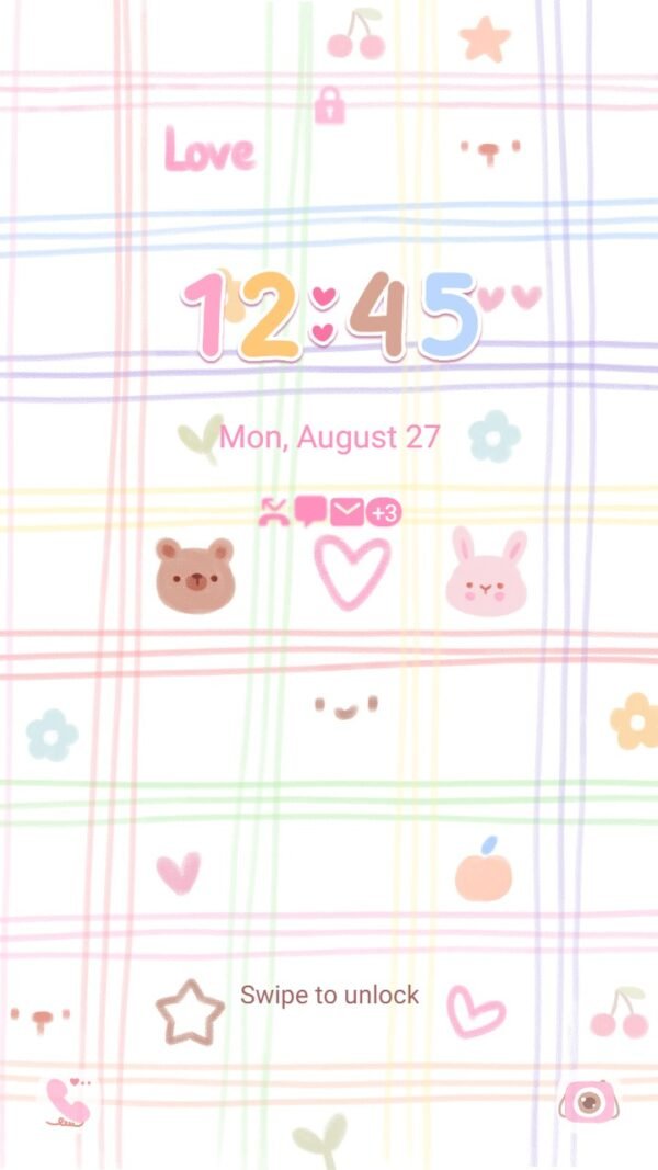 Samsung Themes: ❤️Mun❤️ Caro Cute ~❤️ Premium Theme lovely colorful drawings - Image 2