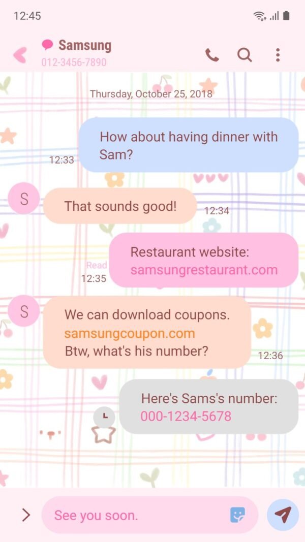 Samsung Themes: ❤️Mun❤️ Caro Cute ~❤️ Premium Theme lovely colorful drawings - Image 4