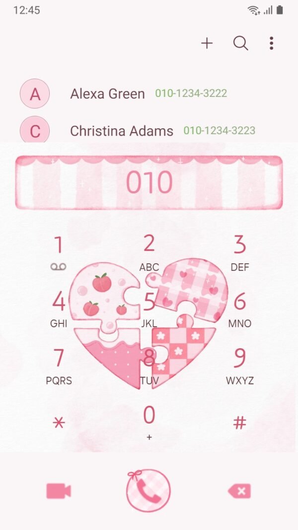 Samsung Themes: ❤️Mun❤️ Heart Piece ~❤️ Premium Theme about sweet pink heart puzzle - Image 3