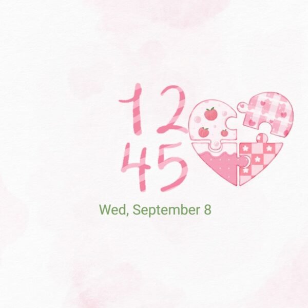 Samsung Themes: ❤️Mun❤️ Heart Piece ~❤️ Premium Theme about sweet pink heart puzzle - Image 8