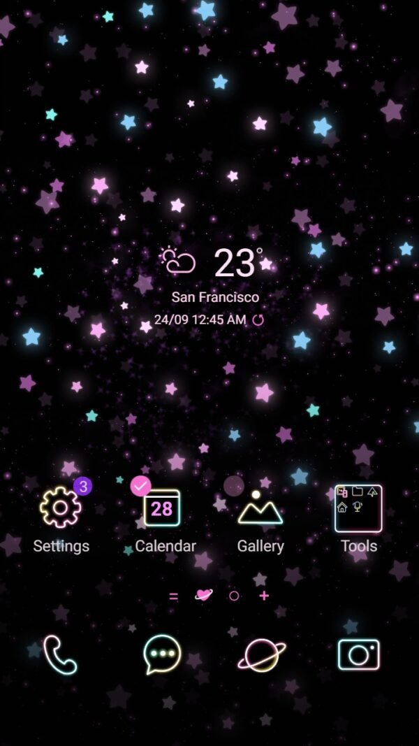 Samsung Themes: ❤️Mun❤️ Twinkle Little Stars ~❤️ Premium Theme the little stars twinkling in the night sky