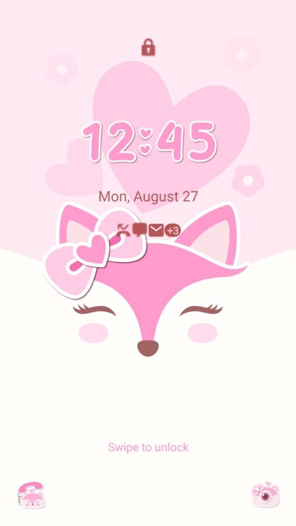 Samsung Themes: ❤️Mun❤️ Pinky Fox ~❤️ Premium Theme the charm of the lovely pink fox - Image 2