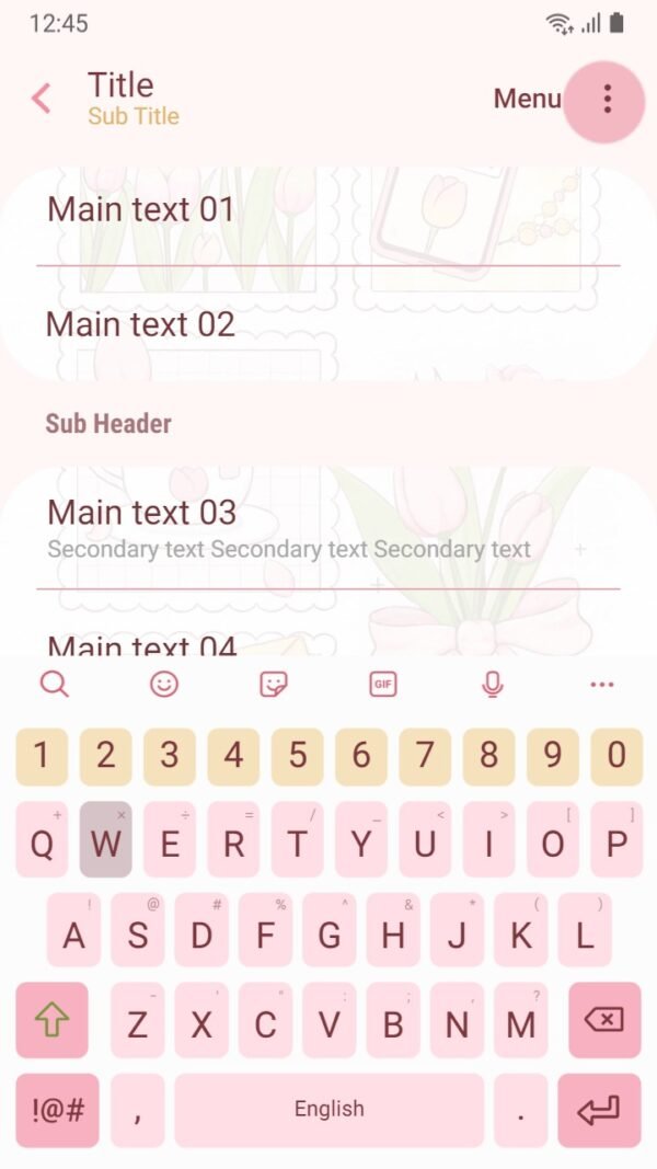 Samsung Themes: ❤️Mun❤️ Tulip Stamp ~❤️ Premium Theme the cuteness of these pink tulip themed stamps - Image 6