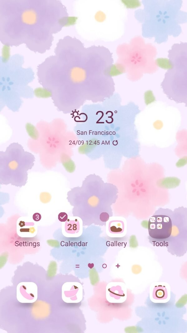 Samsung Themes: ❤️Mun❤️ Pastel Flower Background ~❤️ Premium Theme lovely colorful pastel mini flowers