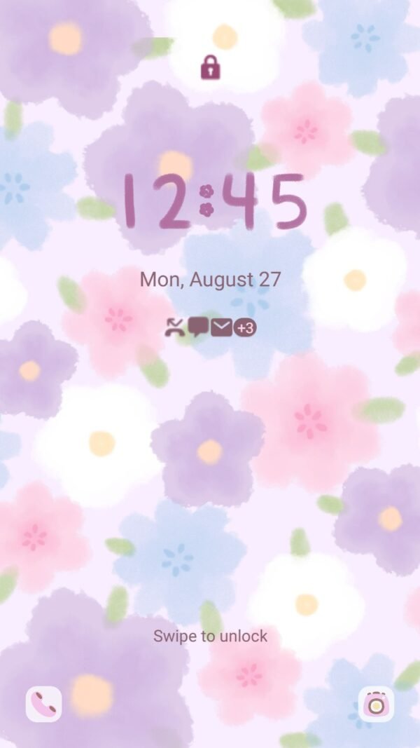 Samsung Themes: ❤️Mun❤️ Pastel Flower Background ~❤️ Premium Theme lovely colorful pastel mini flowers - Image 2