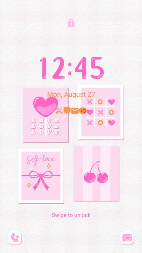 Samsung Themes: ❤️Mun❤️ Pink Polaroid ~❤️ Premium Theme cute pink decorative pictures - Image 2