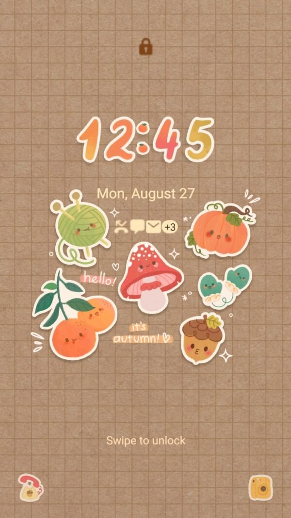 Samsung Themes: ❤️Mun❤️ Fall Stickers ~❤️ Premium Theme adorable autumn themed stickers - Image 2