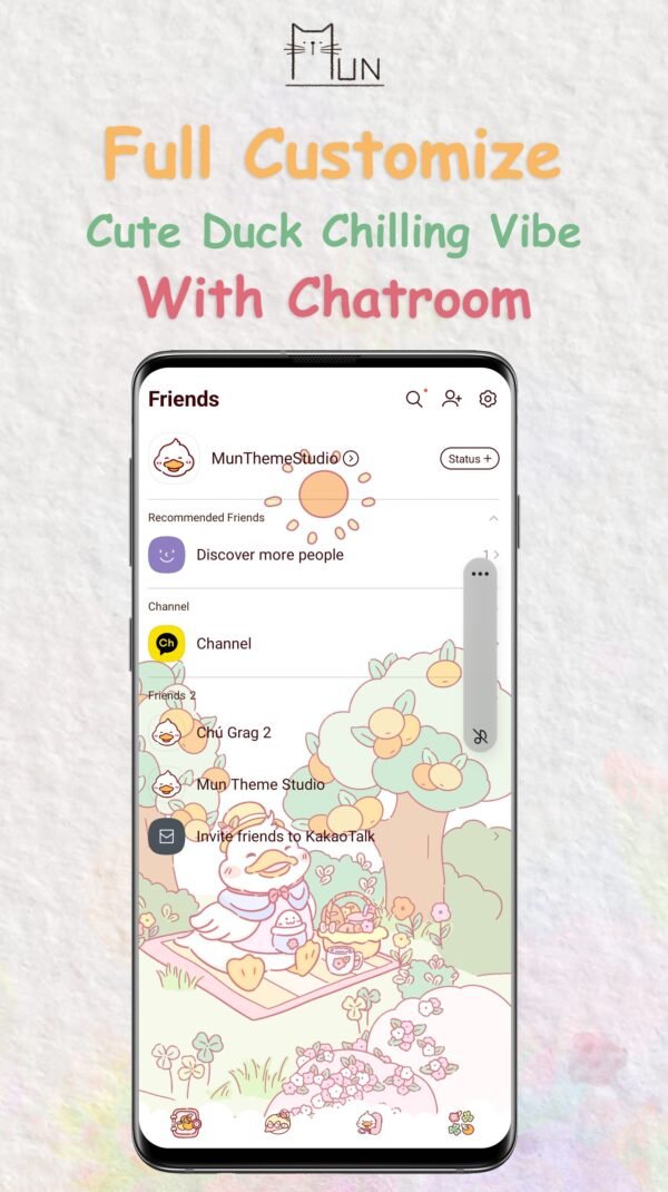 KakaoTalk Themes: Cute Duck Chilling Vibe - Image 2