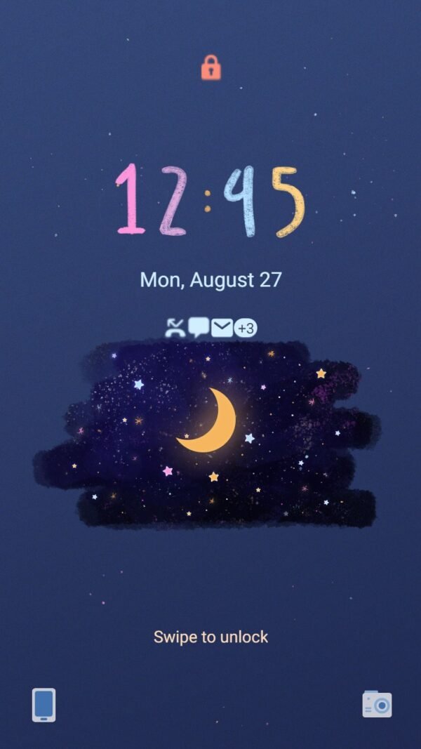 Samsung Themes: ❤️Mun❤️ Mystery night ~❤️ Premium Theme with the magnificent night sky filled with stars and the moon - Image 2