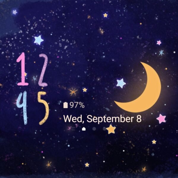 Samsung Themes: ❤️Mun❤️ Mystery night ~❤️ Premium Theme with the magnificent night sky filled with stars and the moon - Image 8