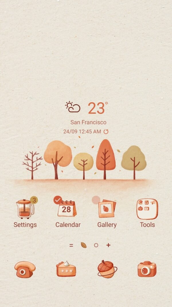 Samsung Themes: ❤️Mun❤️ Rustling Leaves ~❤️ Premium Theme the serene beauty of autumn with falling leaves