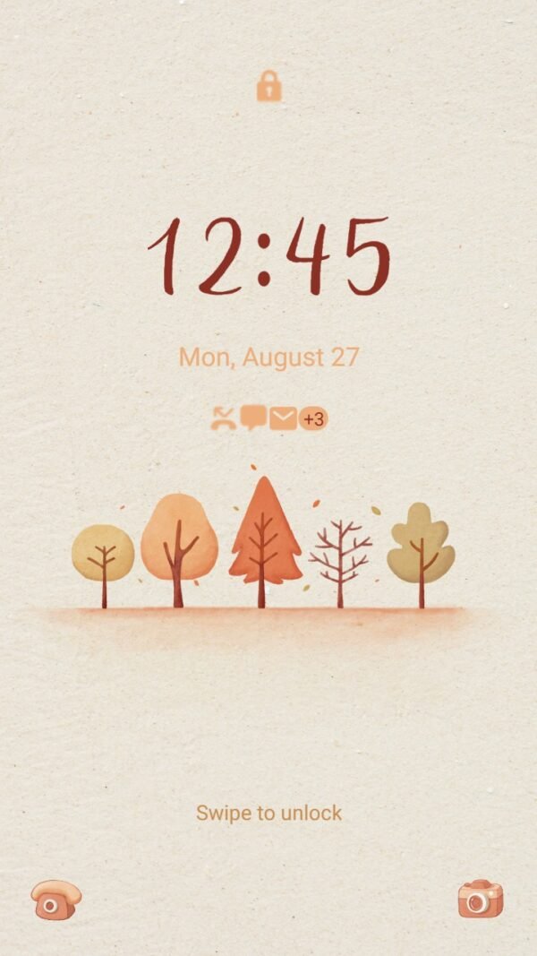 Samsung Themes: ❤️Mun❤️ Rustling Leaves ~❤️ Premium Theme the serene beauty of autumn with falling leaves - Image 2