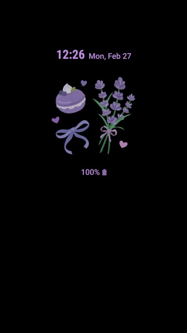 Samsung Themes: ❤️Mun❤️ Purple Sweets ~❤️ Premium Theme the sweetness of lavender and purple macarons - Image 7