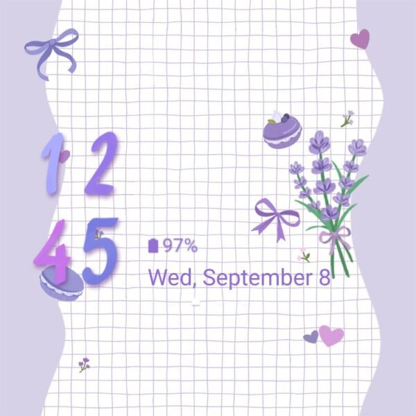 Samsung Themes: ❤️Mun❤️ Purple Sweets ~❤️ Premium Theme the sweetness of lavender and purple macarons - Image 8