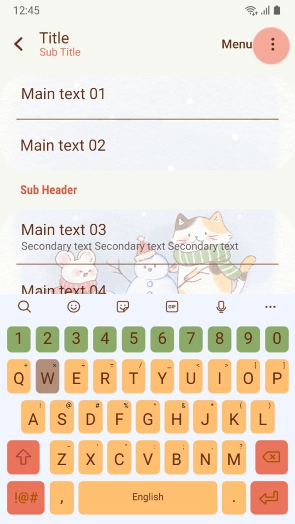 Samsung Themes: ❤️Mun❤️ Cat and Mouse ~❤️ Premium Theme cuteness of cat and mouse with snowman in winter - Image 6