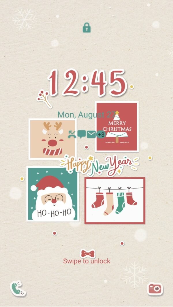 Samsung Themes: ❤️Mun❤️ Noel Card ~❤️ Premium Theme celebrate the season with Santa and Christmas trees - Image 2