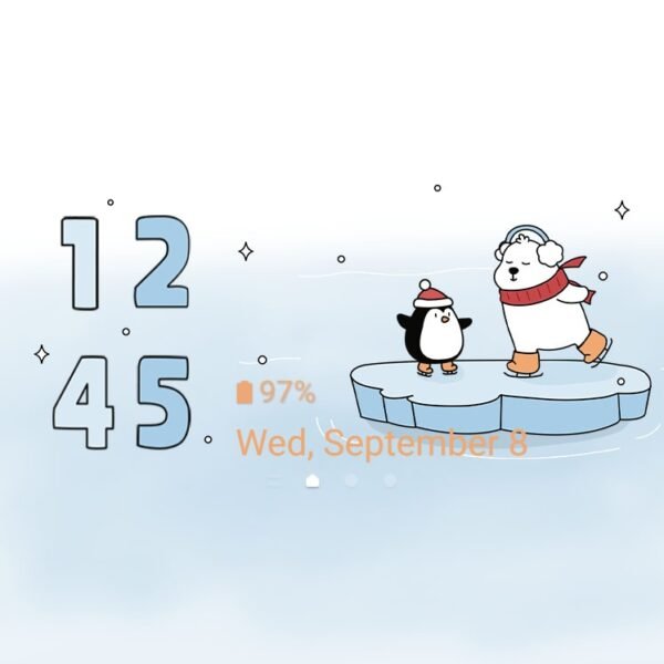 Samsung Themes: ❤️Mun❤️ Frosty Friends ~❤️ Premium Theme about skating buddies on winter ice. - Image 8