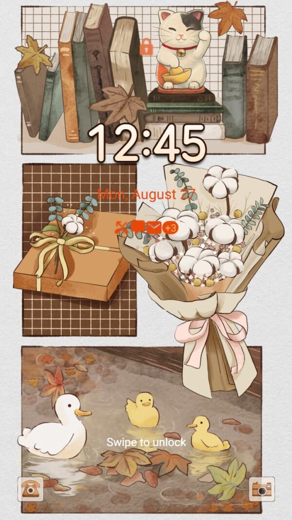 Samsung Themes: ❤️Mun❤️ Soft Brown Tones ~❤️ Premium Theme soft brown landscapes with cotton flowers - Image 2