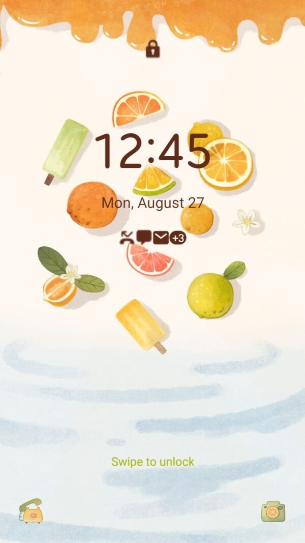 Samsung Themes: [Sim] Citrus Summer ~ Premium Theme lemon and freshness of summer - Image 2