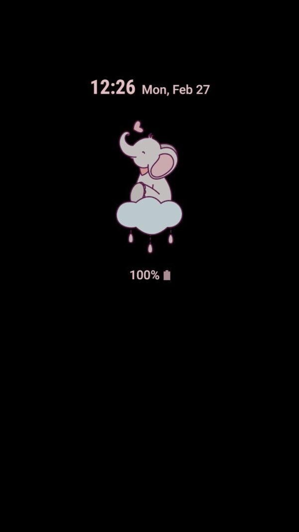 Samsung Themes: [Sim] Baby Elephant ~ Premium Theme about little elephant sitting on the cloud - Image 7