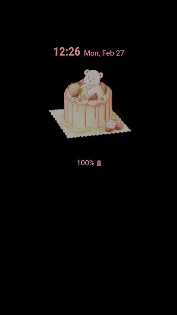 Samsung Themes: [Sim] Strawberry Bear Cake ~ Premium Theme the sweetness of a delicious cake - Image 7