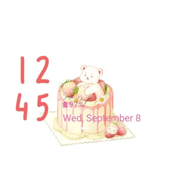 Samsung Themes: [Sim] Strawberry Bear Cake ~ Premium Theme the sweetness of a delicious cake - Image 8