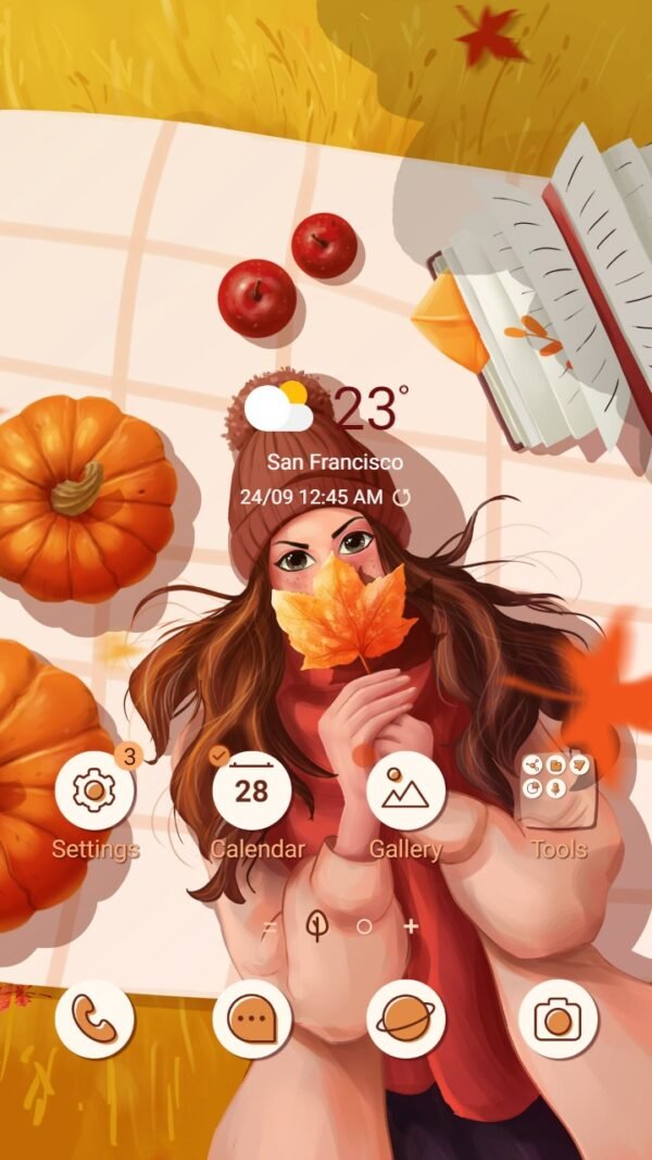 Samsung Themes: [Sim] Girl Vibes ~ Premium Theme use if you're an autumn lover