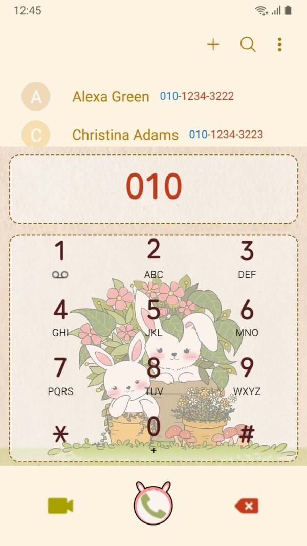 Samsung Themes: [Sim] Bunny Couple ~ Premium Theme the adorable bunnies joyfully playing together - Image 3