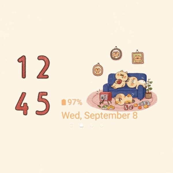 Samsung Themes: ❤️Mun❤️ Sleepy Cats ~❤️ Premium Theme with cute cozy cat family relaxing theme for a comfy vibe. - Image 8