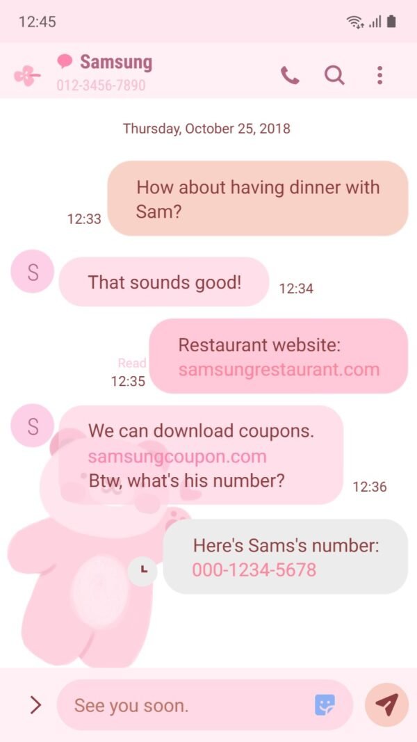 Samsung Themes: ❤️Mun❤️ Pinky Bear ~❤️ Premium Theme adorable bear in soft pink hues - Image 4