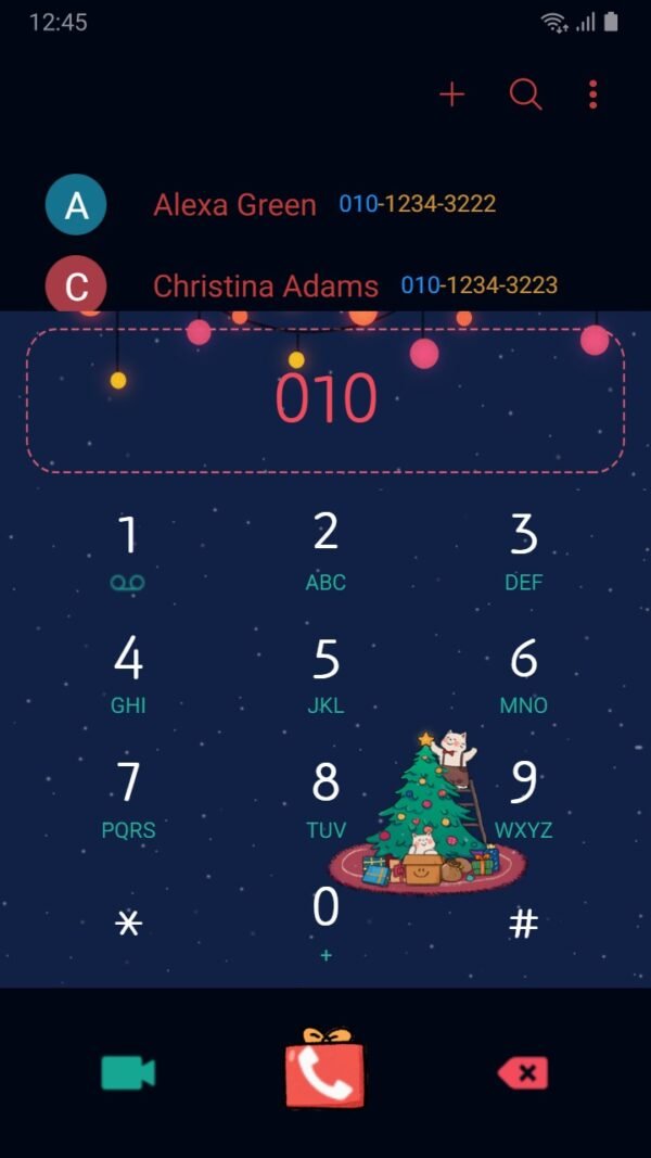 Samsung Themes: ❤️Mun❤️ Merry Catmas ~❤️ Premium Theme cats decorating a Christmas tree - Image 3