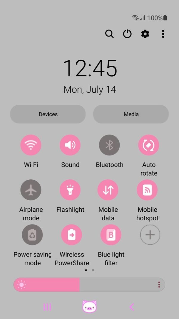 Samsung Themes: ❤️Mun❤️ Piggy Bow ~❤️ Premium Theme adorable pig with a pastel bow - Image 5